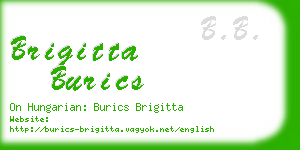 brigitta burics business card